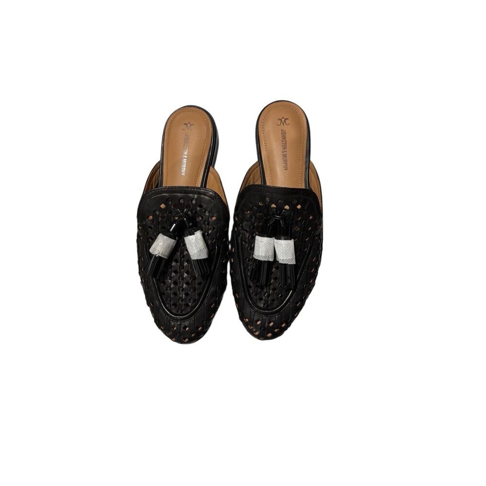 Johnston & Murphy Women's Ali Woven Tassel Mule Black in Size 6 - Picture 9 of 10